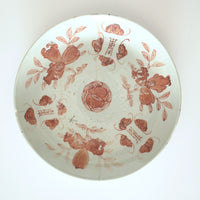 赤絵福寿三多文皿大①