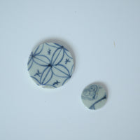 青花如意文茶枕小