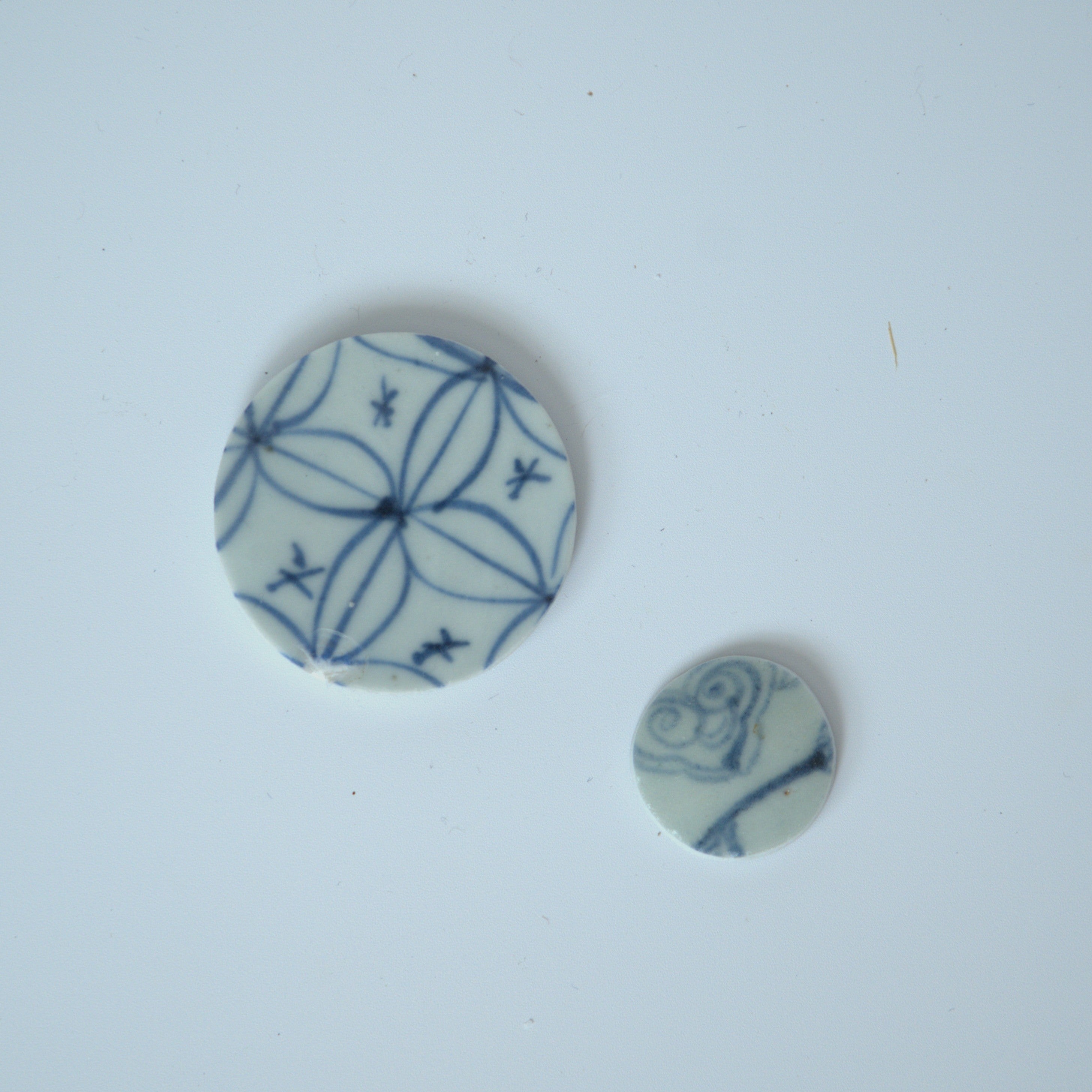 青花如意文茶枕小