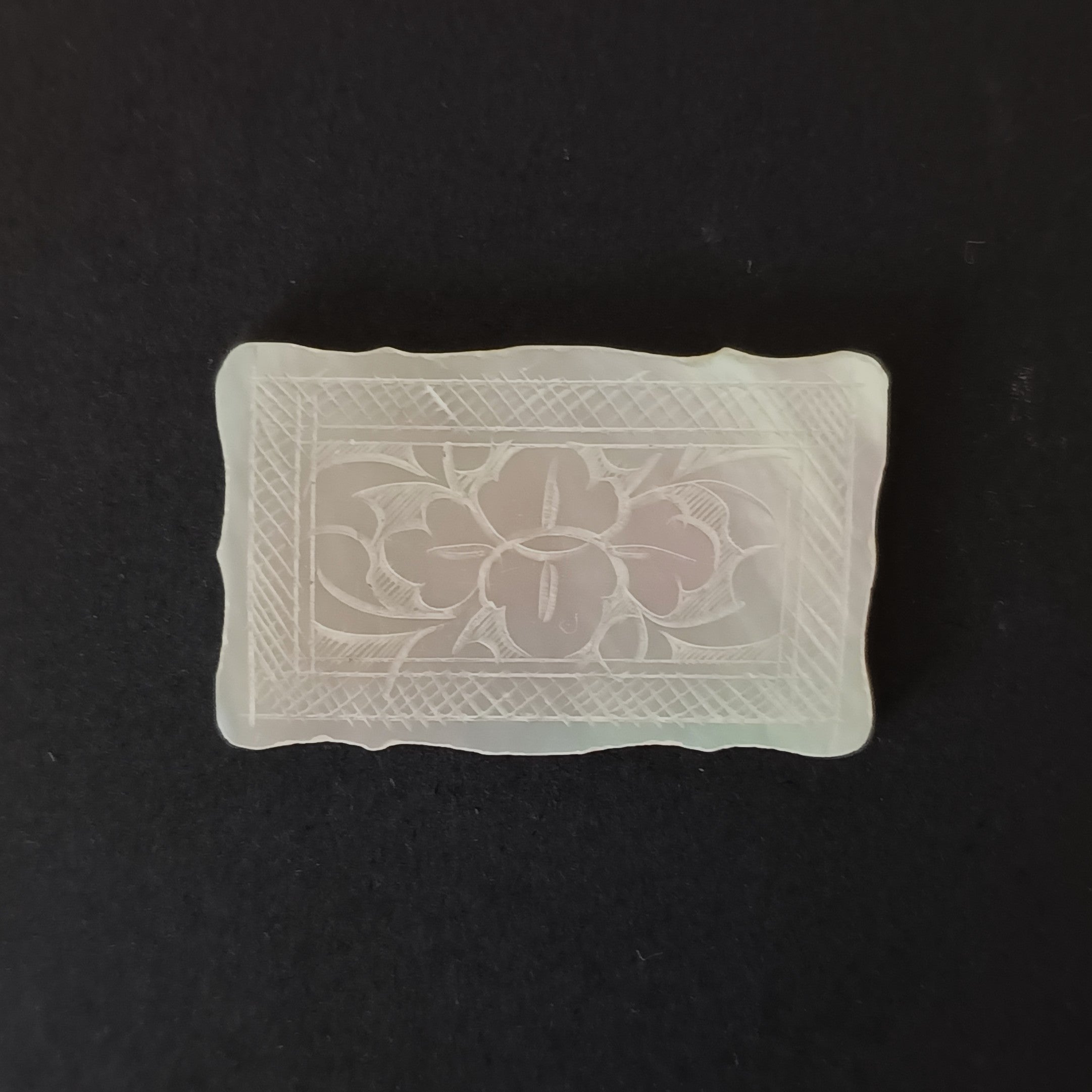 白蝶貝山茶花茶枕②四方