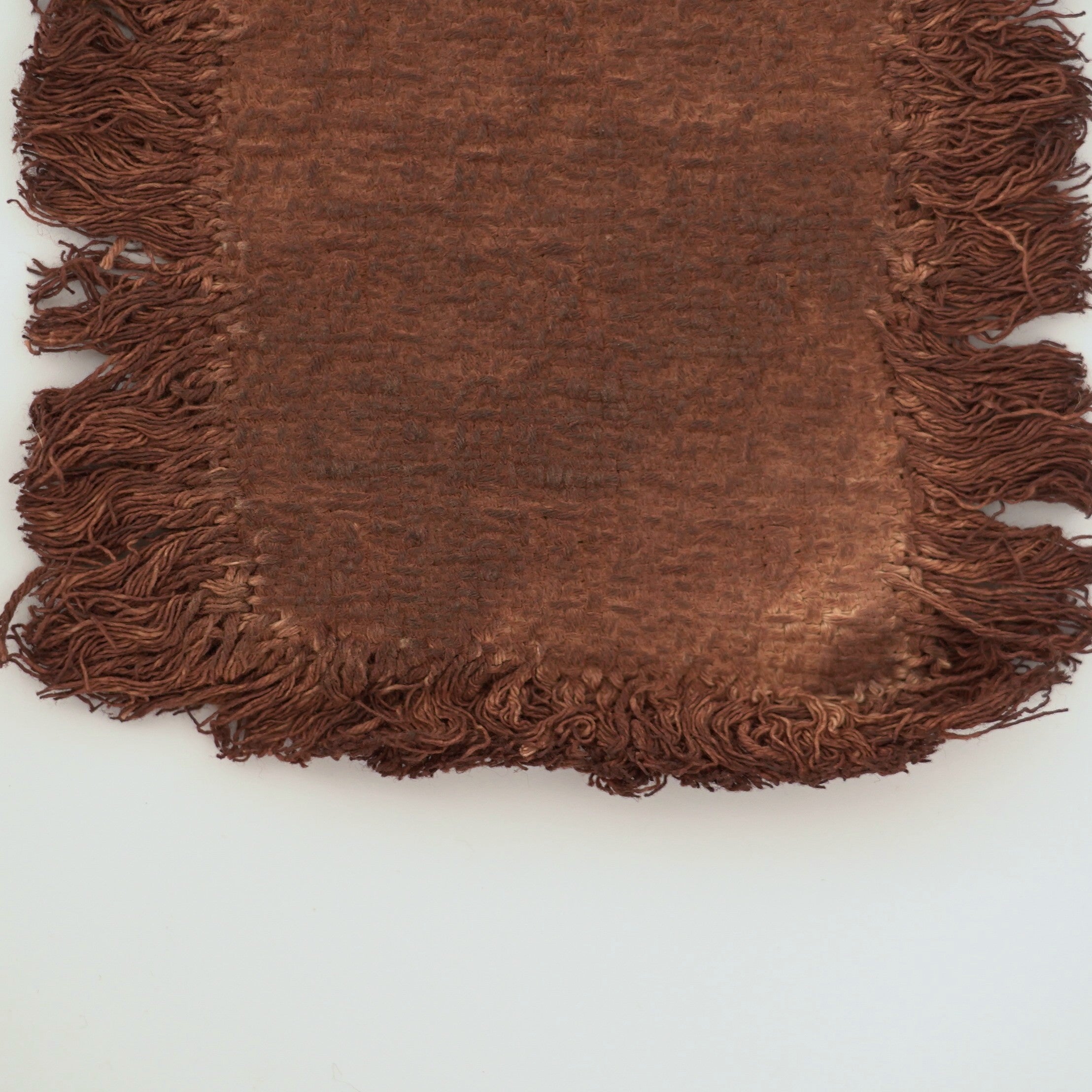 綿製柿渋染敷布小