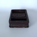 老木彫寿字木箱