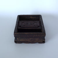 老木彫寿字木箱