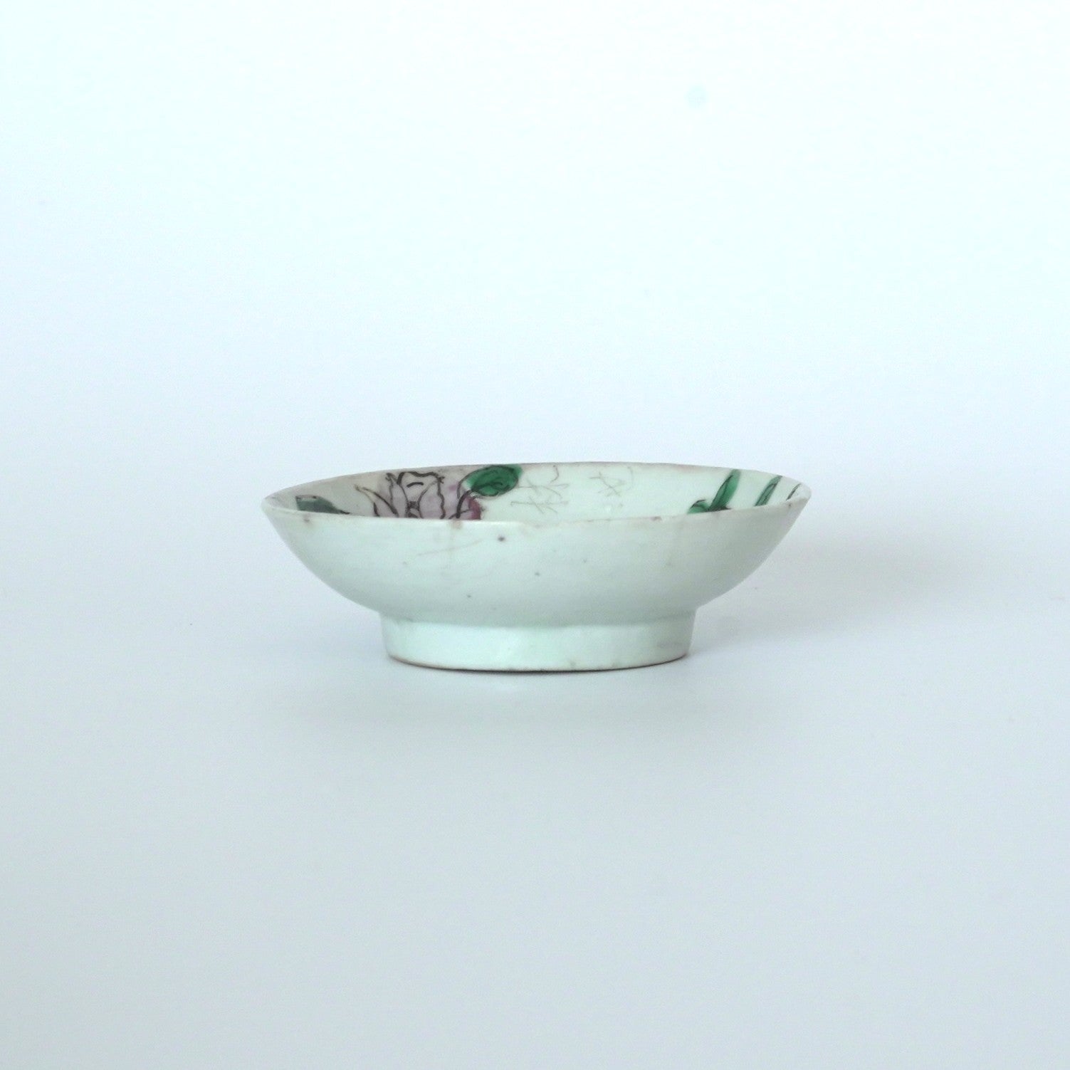 粉彩四季花文豆皿⑥