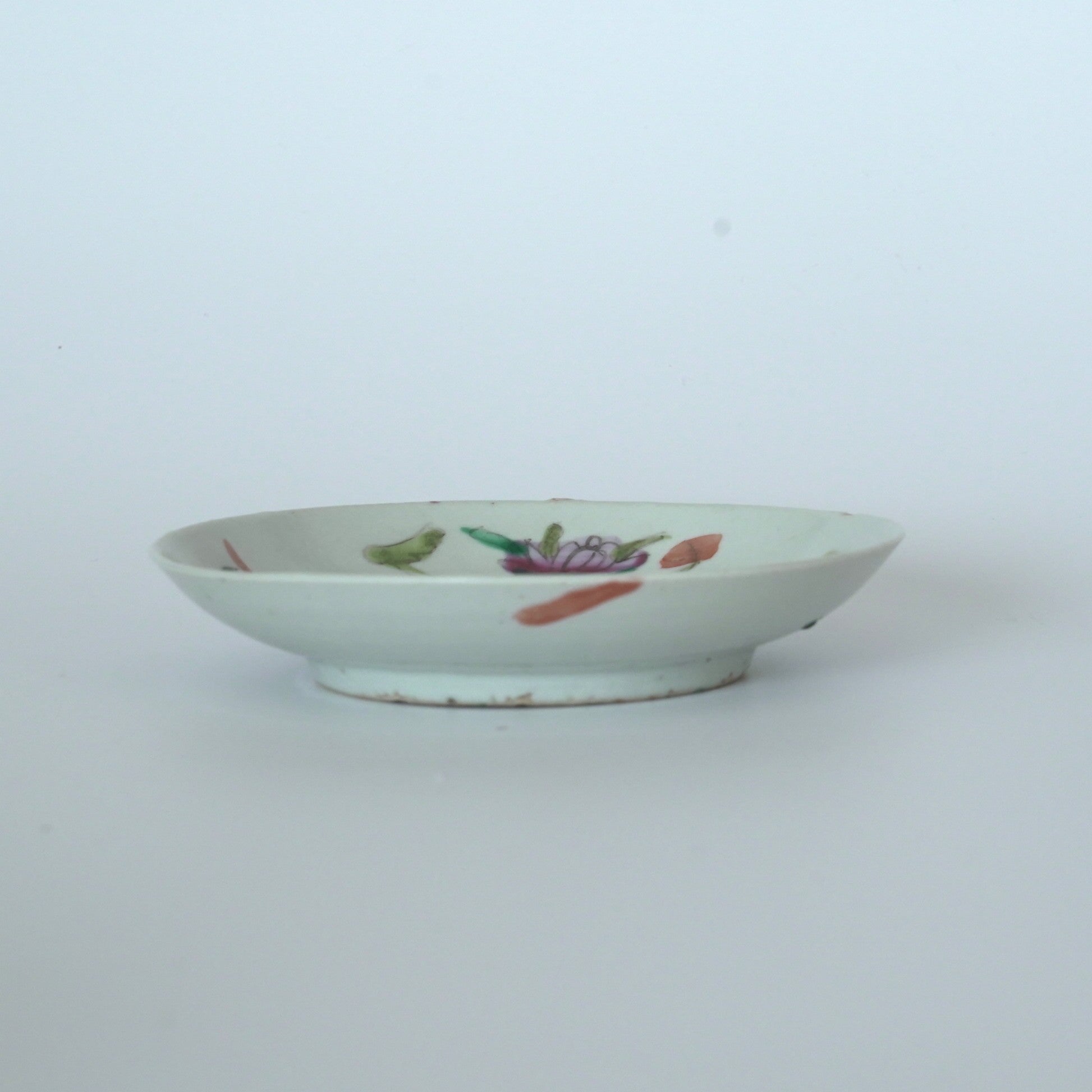 粉彩四季花文皿⑦