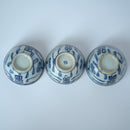 青花双喜文茶杯3個セット