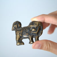 銅製獅子茶枕①