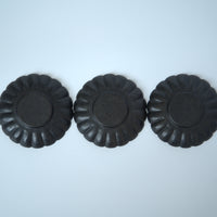 銅製輪花茶托3個セット