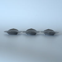 錫製花弁茶托3枚セット