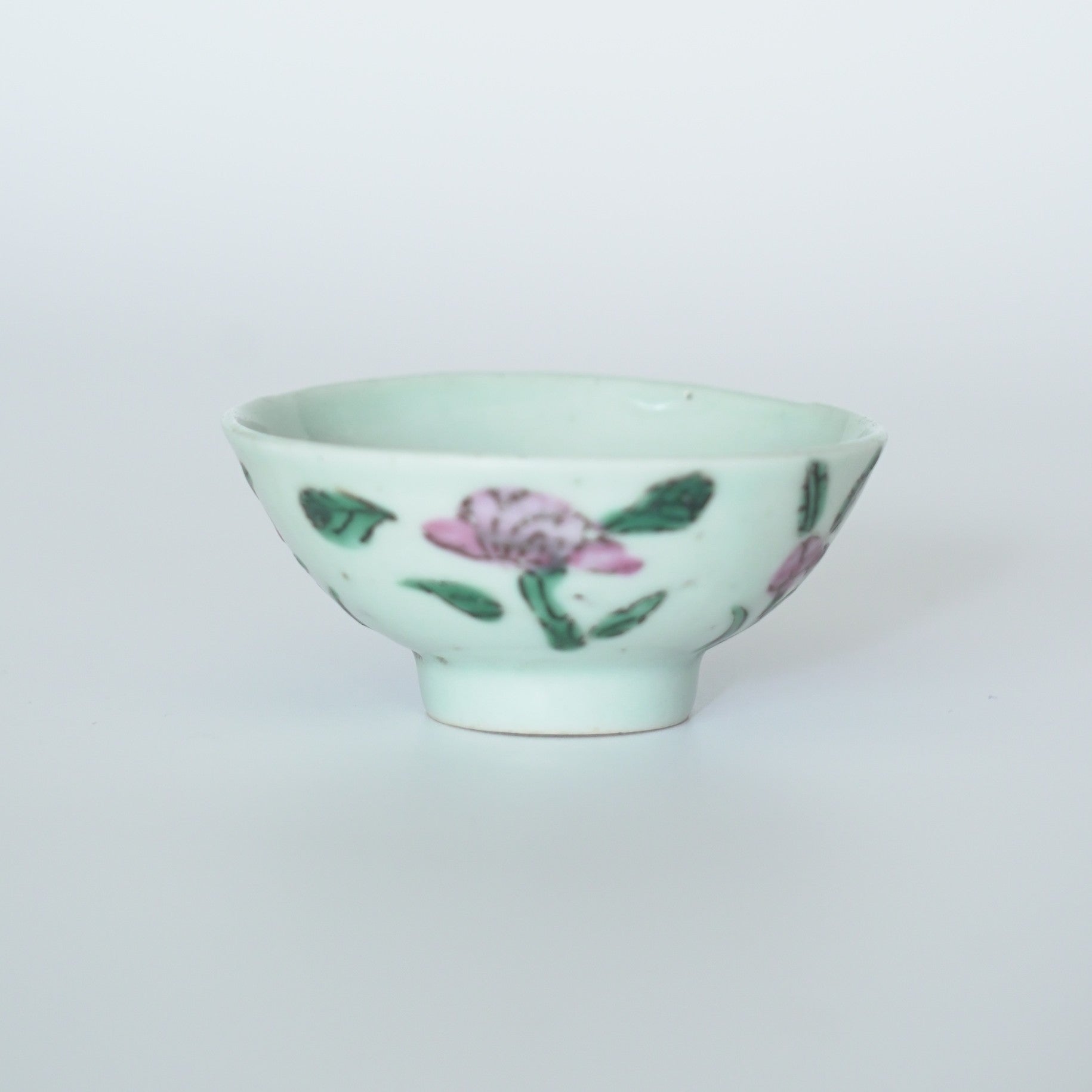 粉彩四季花文茶杯④