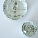 粉彩竹詩文豆皿④