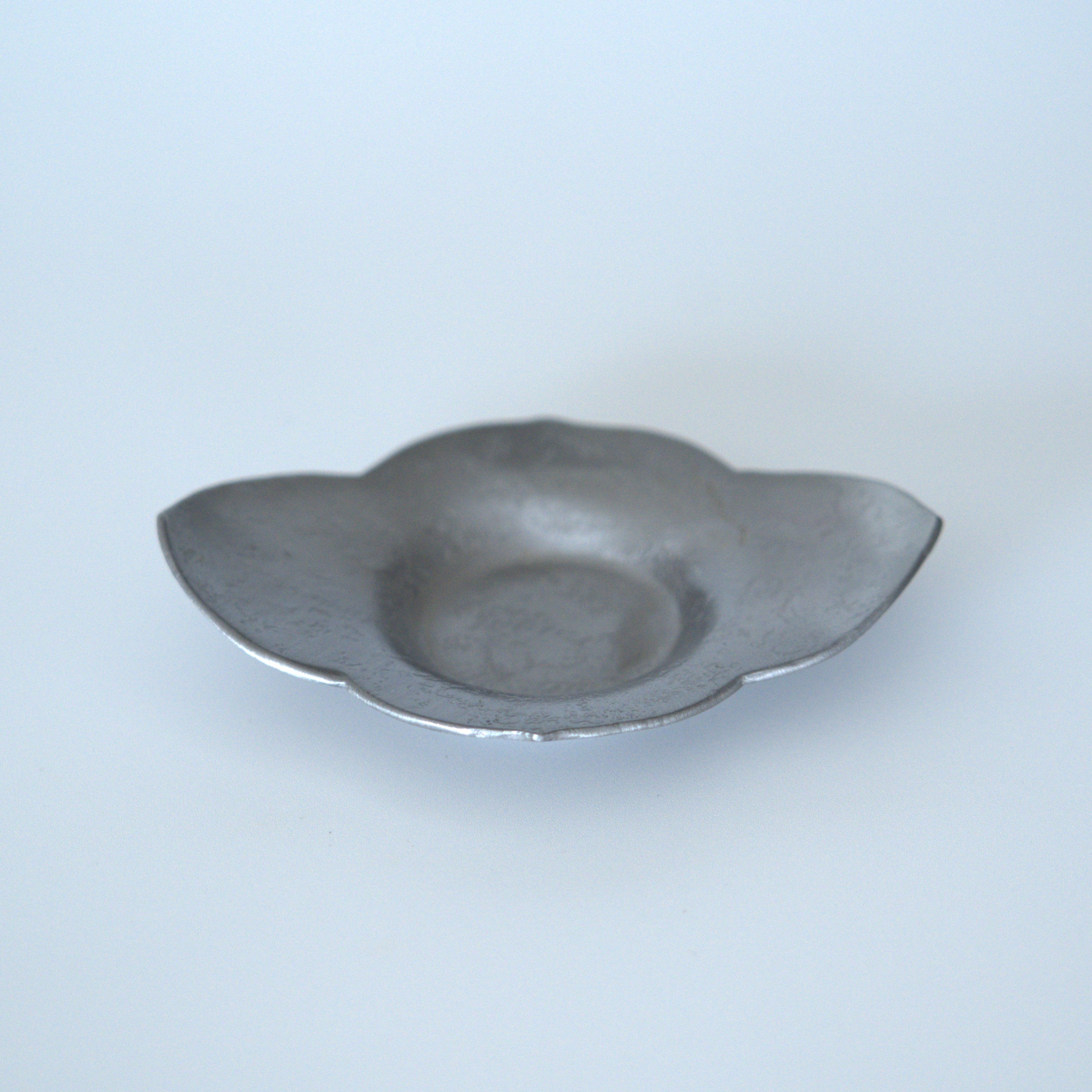 錫製花弁茶托3枚セット