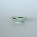 粉彩竹詩文豆皿⑤