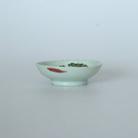 粉彩竹詩文豆皿⑤