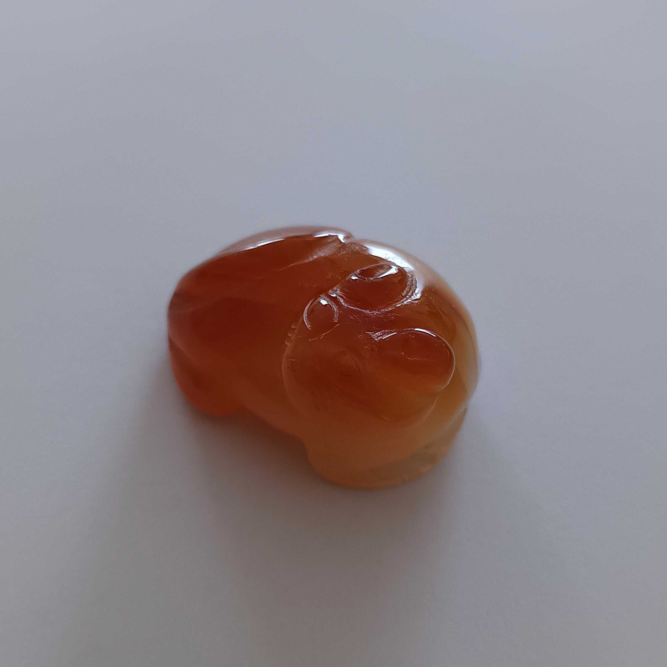 石製回頭猫茶枕右⑤