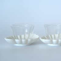 白磁菊花茶托3枚セット