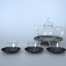 銅製輪花茶托3個セット