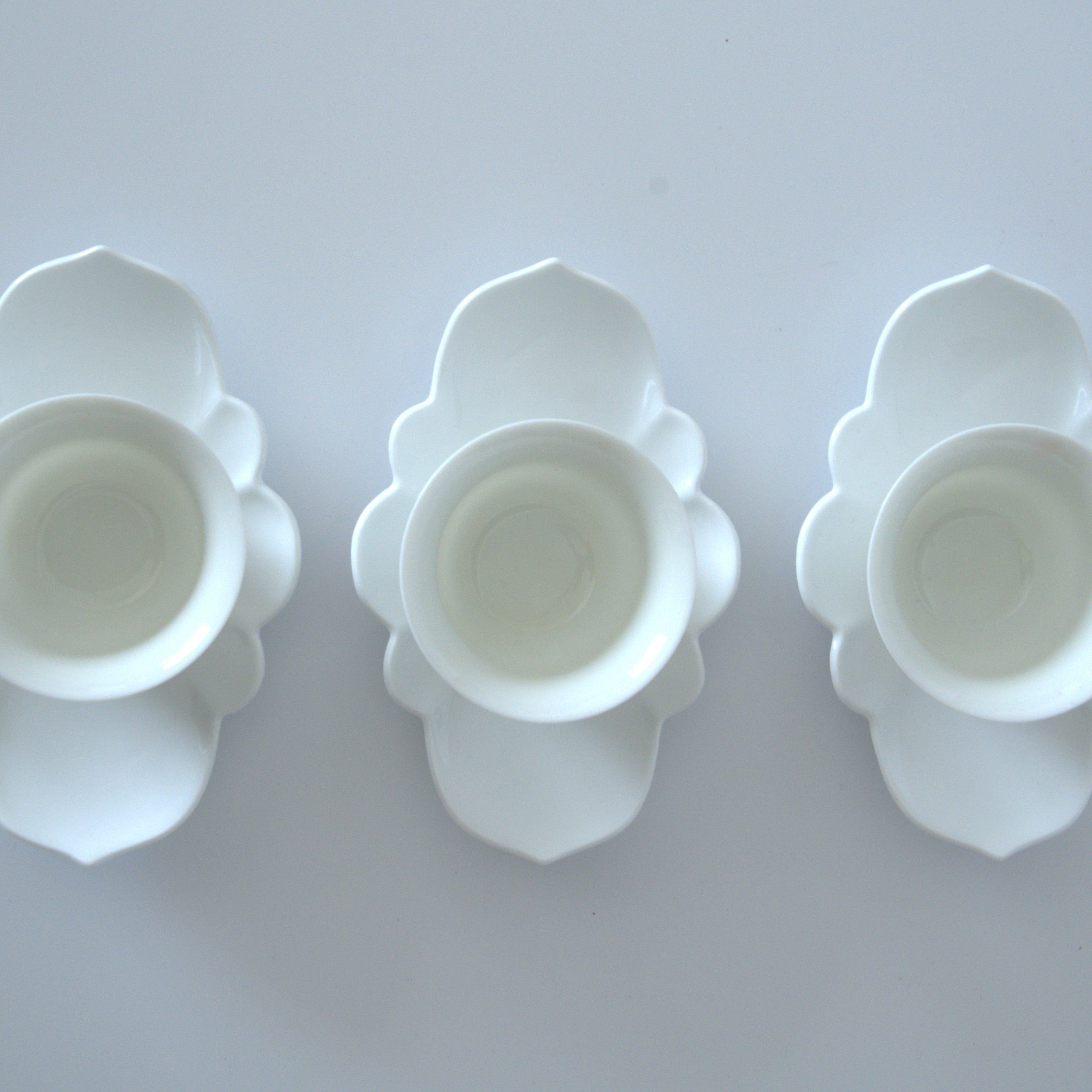 白磁元宝茶托3枚セット