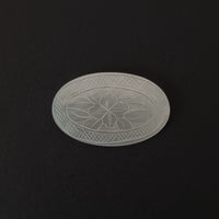 白蝶貝山茶花茶枕①楕円