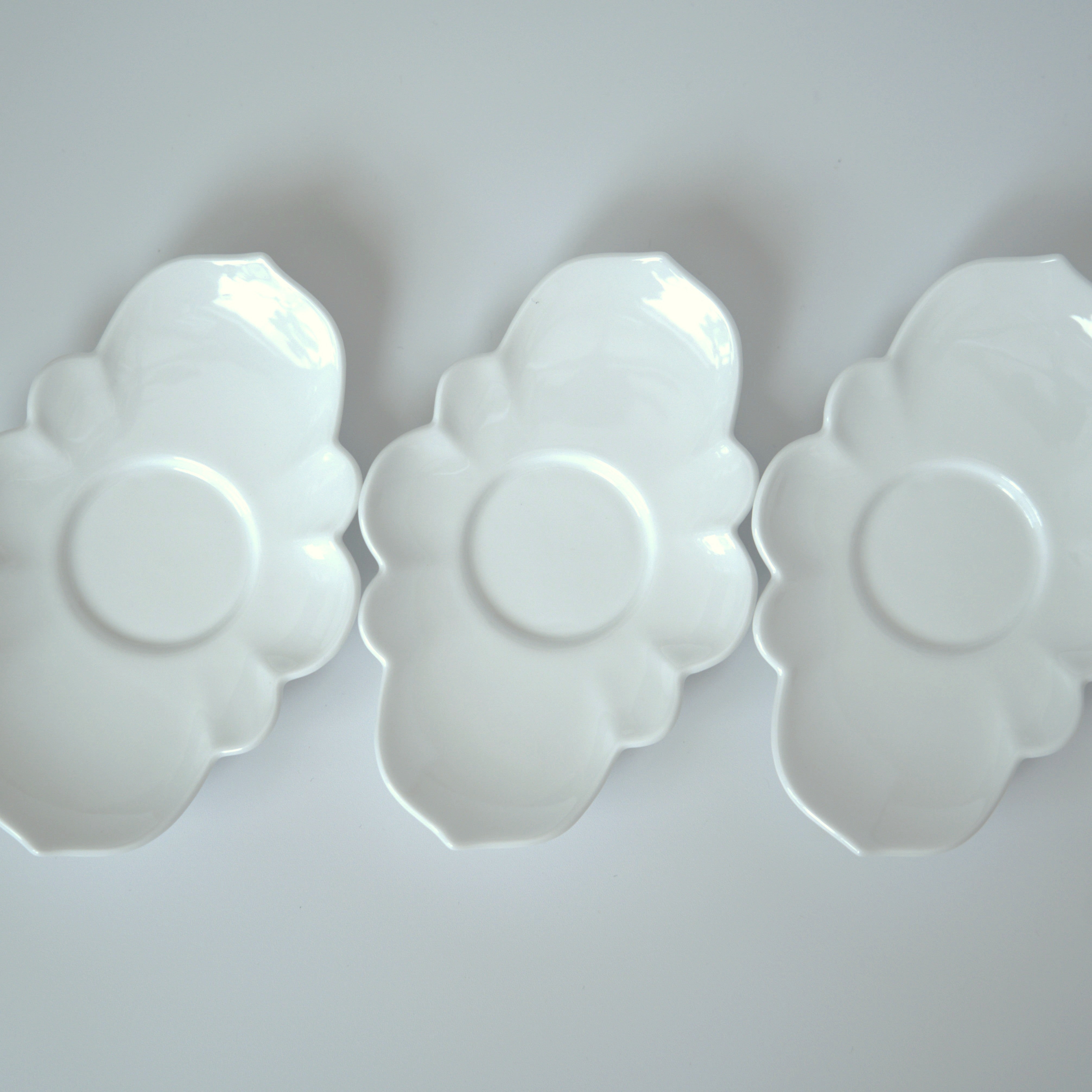 白磁元宝茶托3枚セット