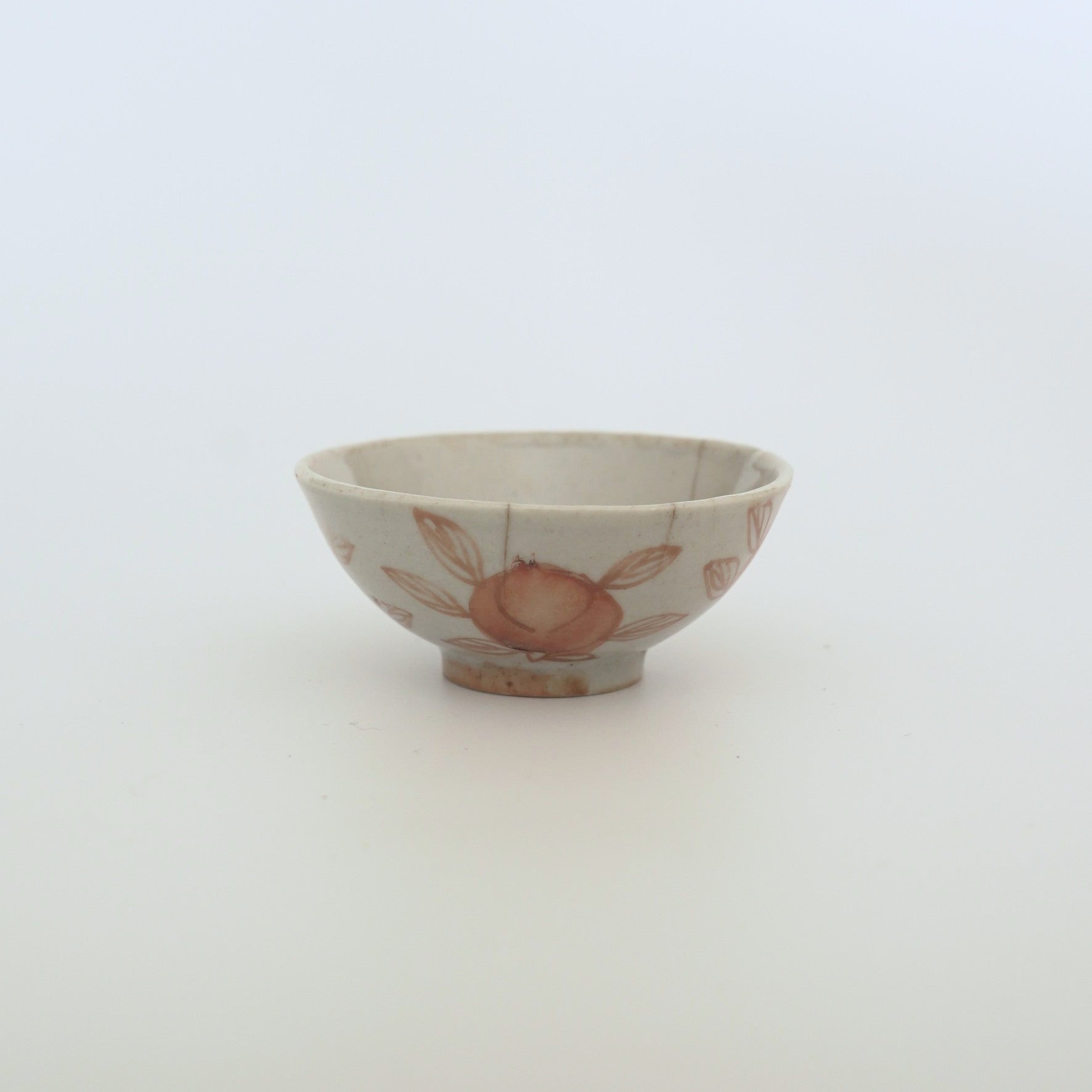 赤絵福寿三多文茶杯⑨