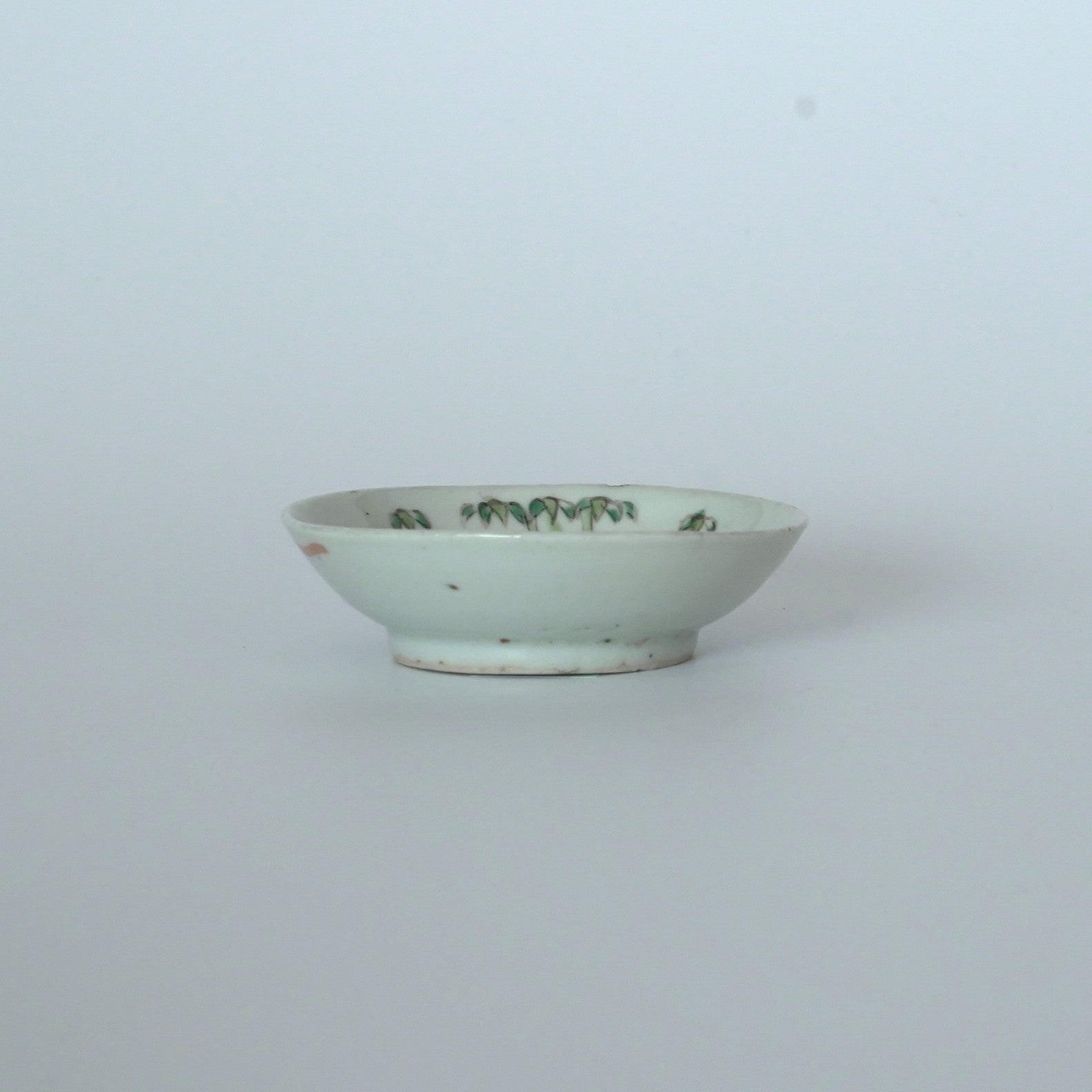 粉彩竹詩文豆皿⑦