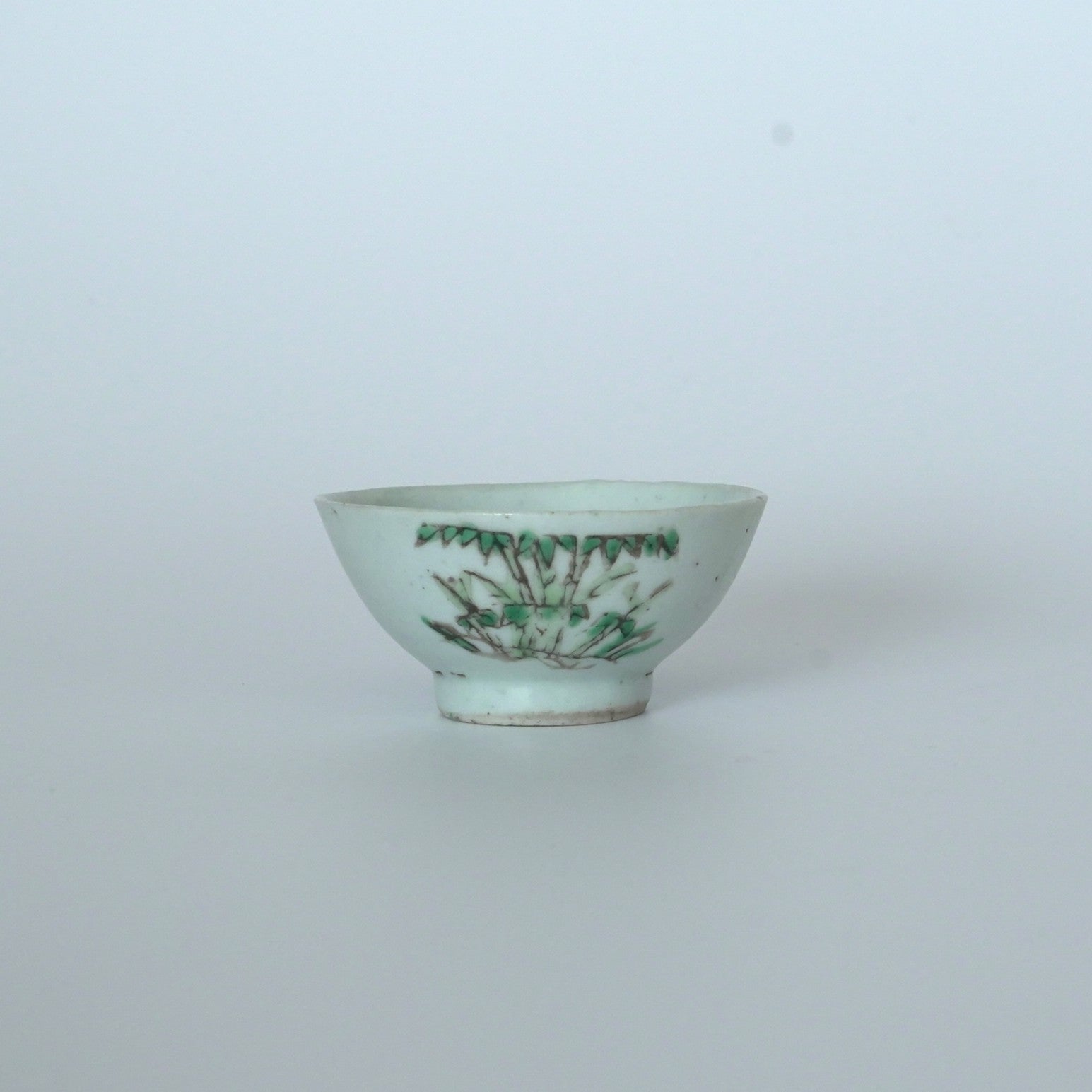 粉彩竹節文茶杯④