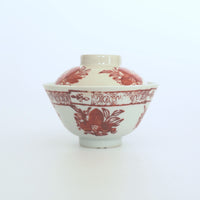 赤絵福寿三多文蓋碗