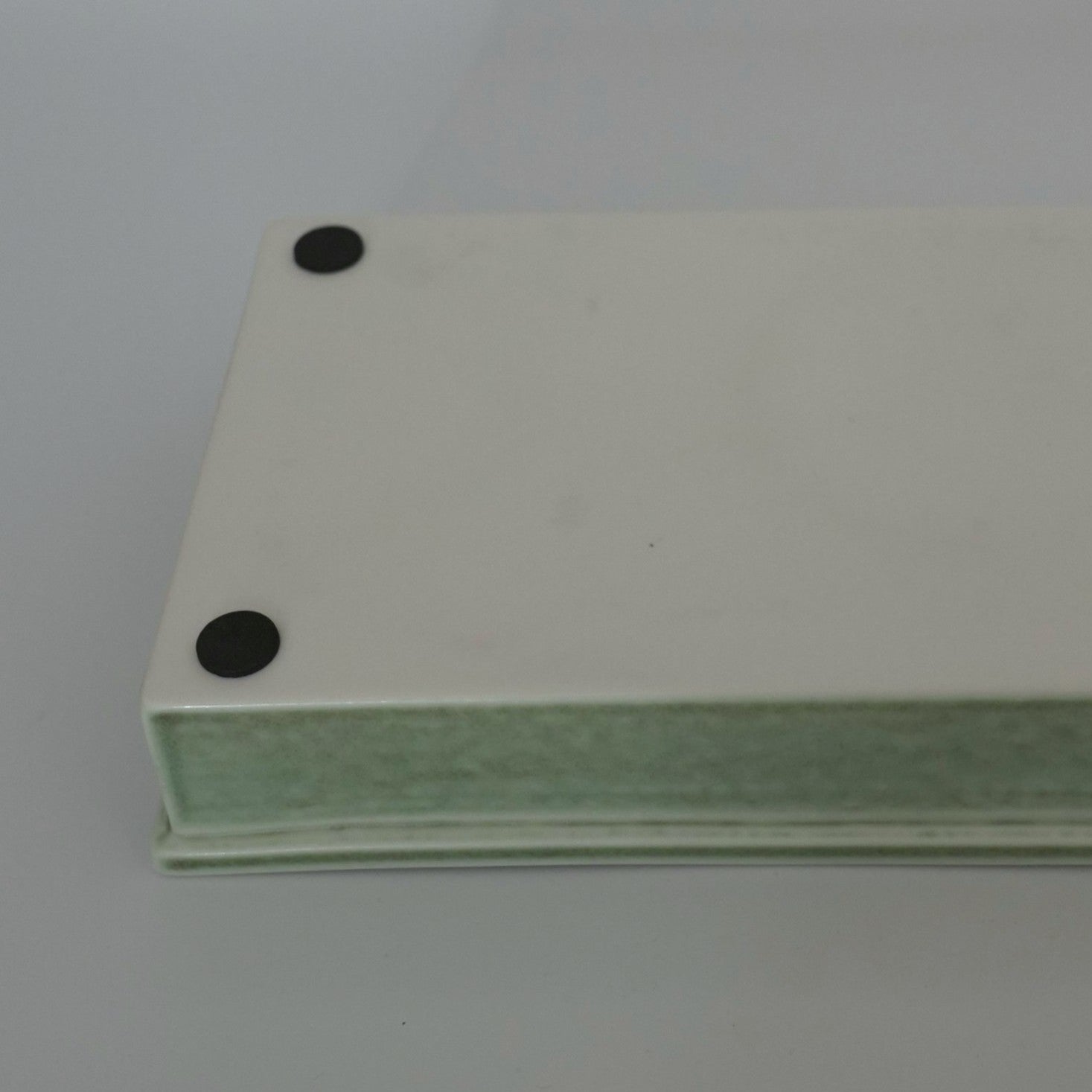 長方窯変茶盤③錆青磁色