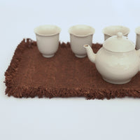 綿製柿渋染敷布大