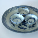 青花唐草文小茶杯３個セット①