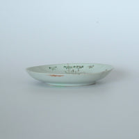 粉彩竹詩文皿②