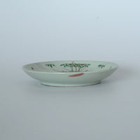 粉彩竹詩文皿④