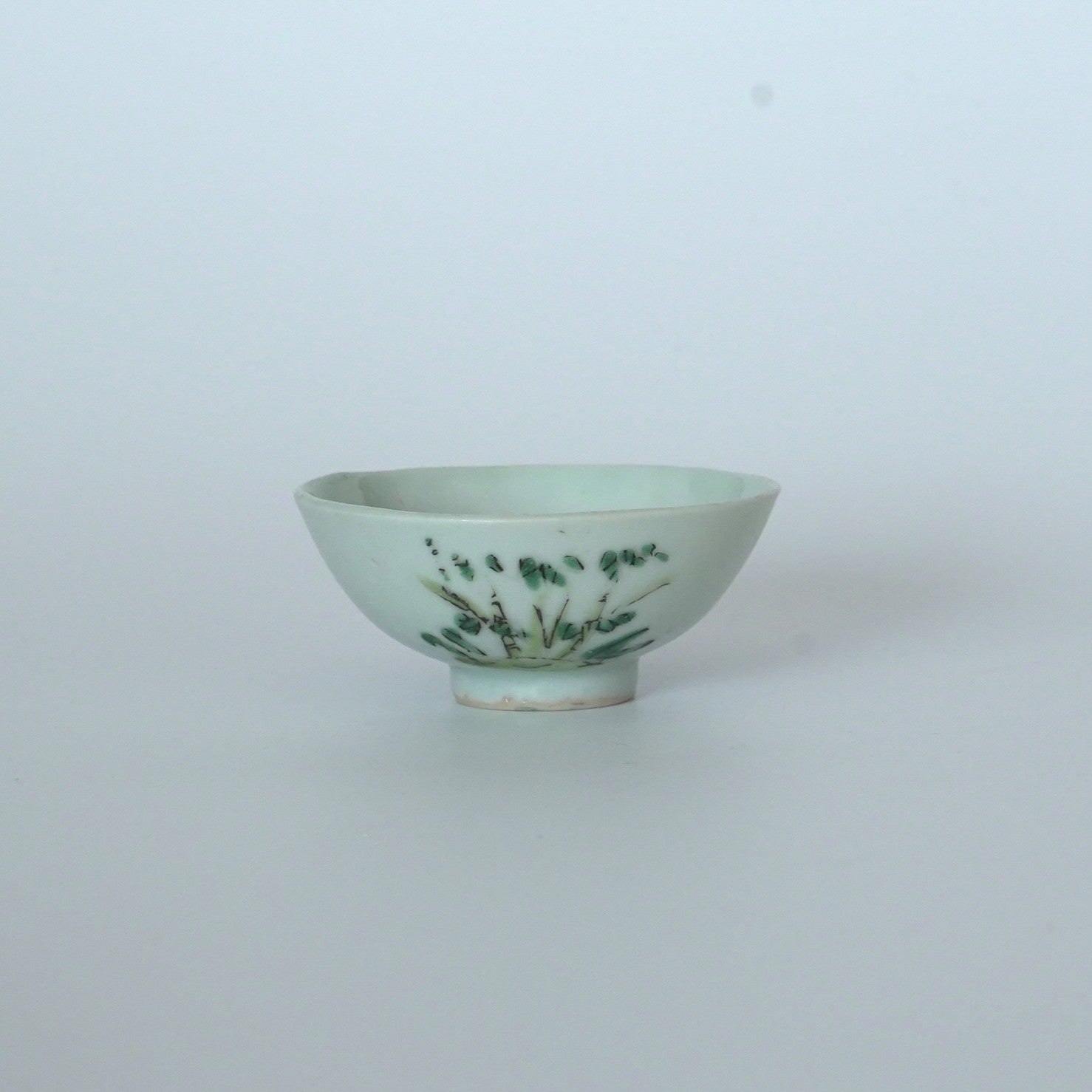 粉彩竹節文茶杯⑤