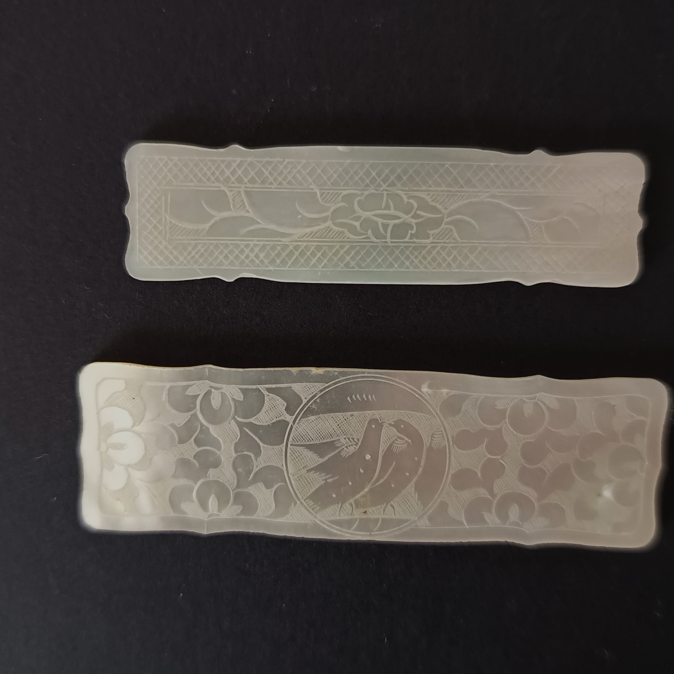 白蝶貝山茶花茶枕③長方