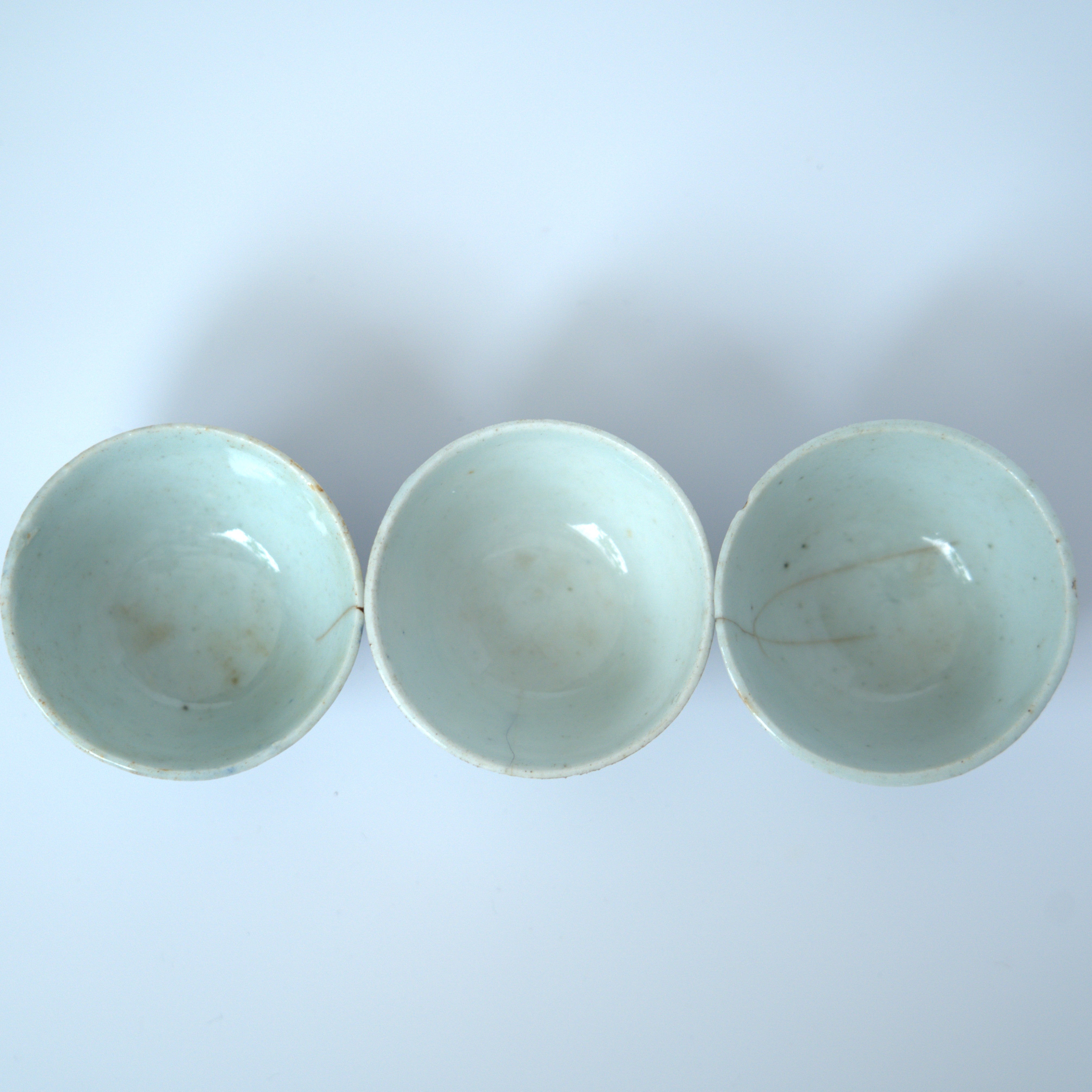 青花双喜文茶杯3個セット