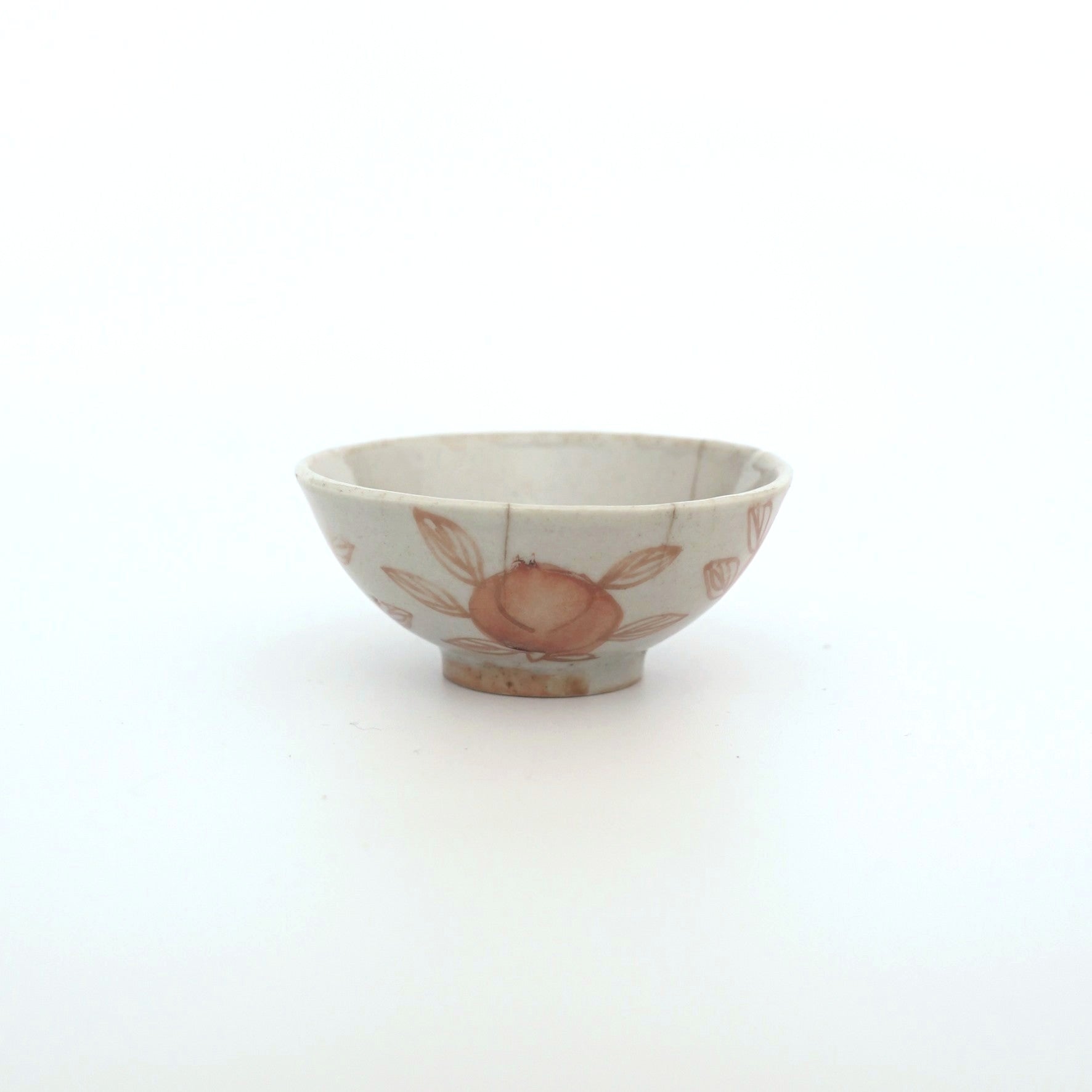 赤絵福寿三多文茶杯⑨