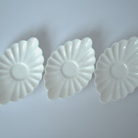 白磁菊花茶托3枚セット