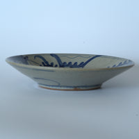 青花双魚花文皿大①