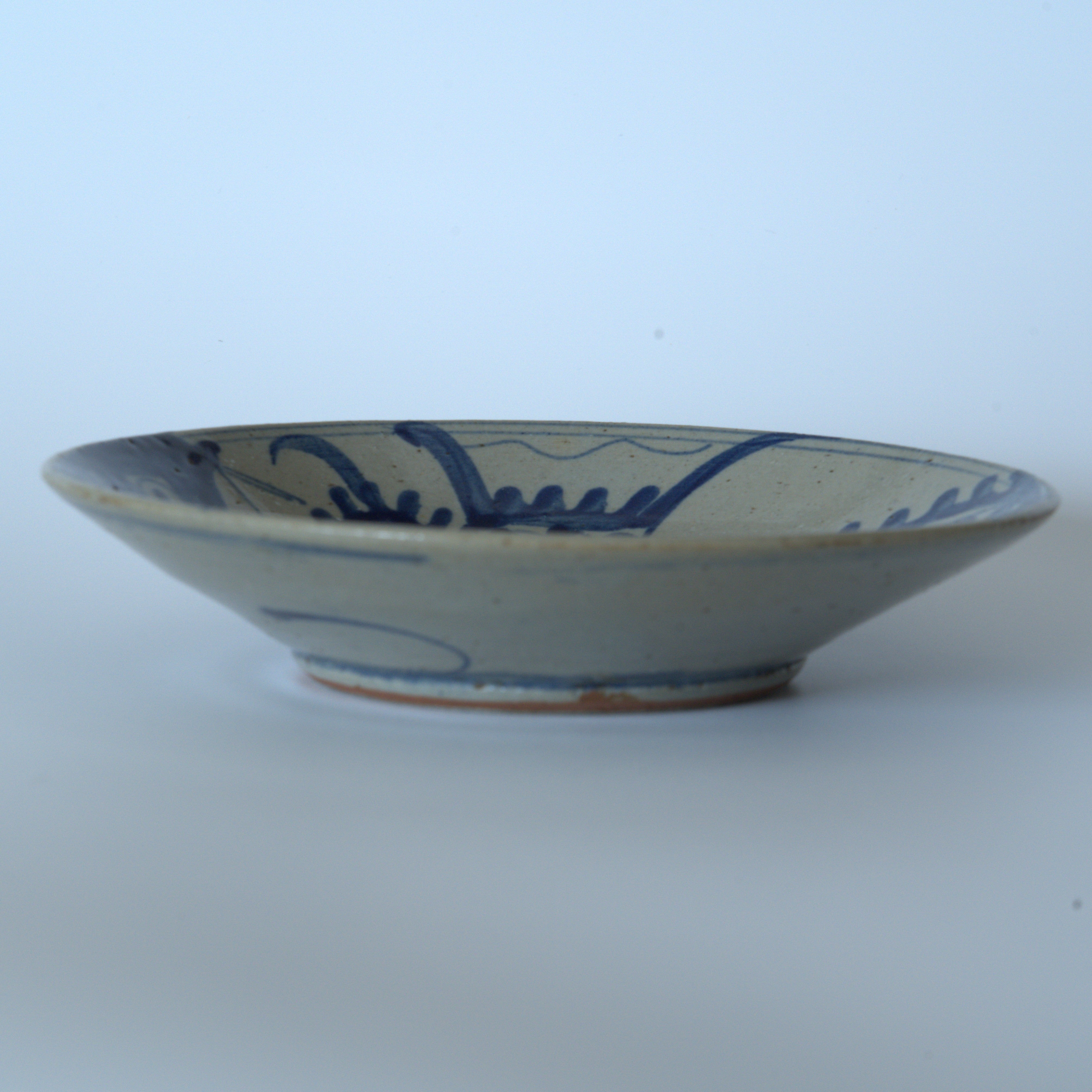 青花双魚花文皿大①