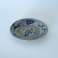 青花双魚花文皿④