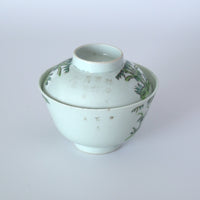 粉彩竹節文蓋碗