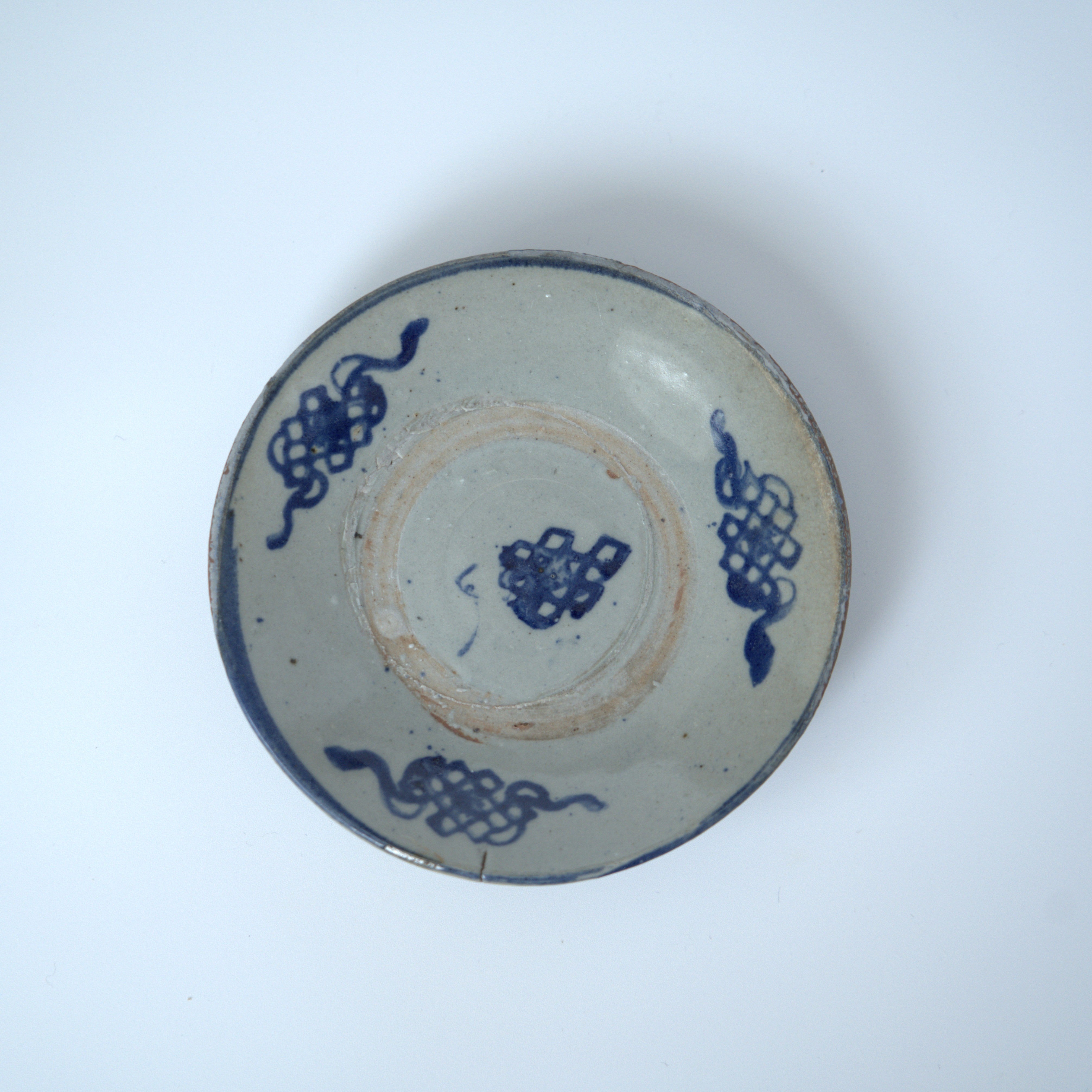 青花中国結文小皿③
