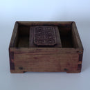 老木彫花卉文木箱