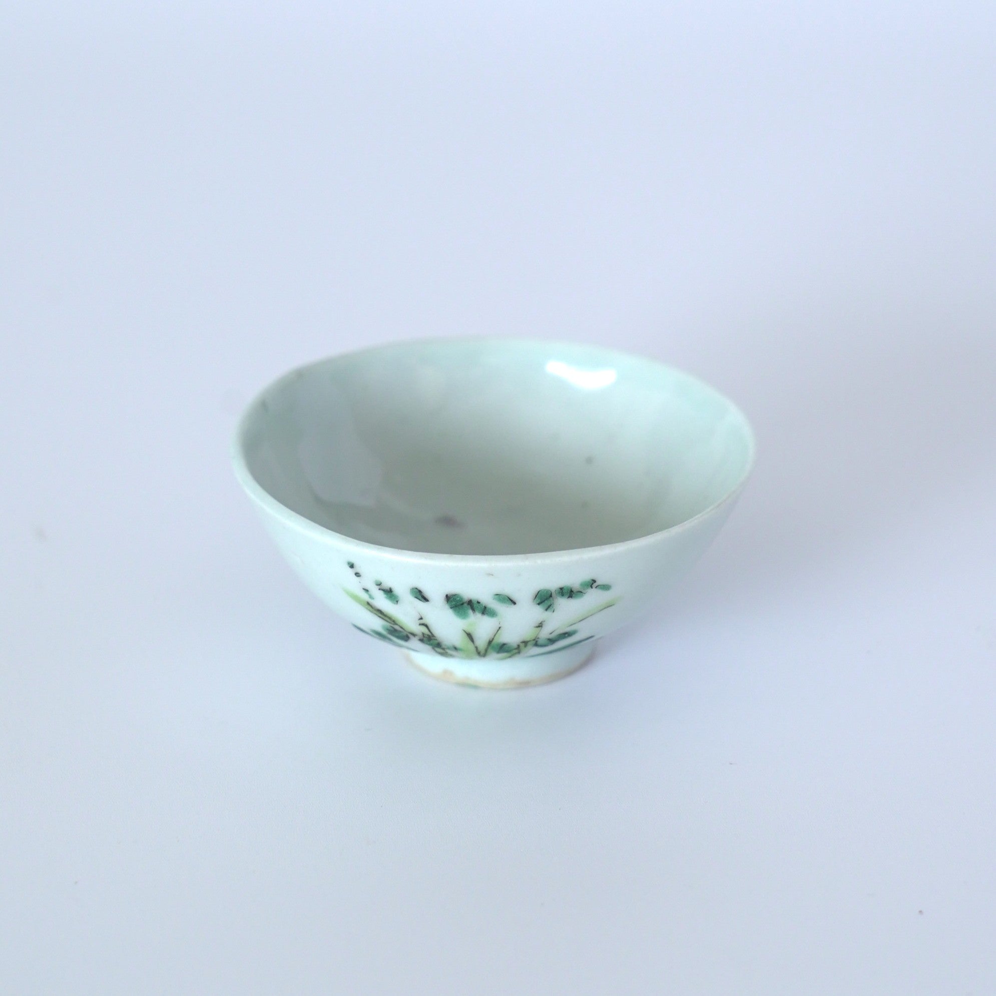 粉彩竹節文茶杯⑤