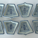 青花喜字花卉九子皿