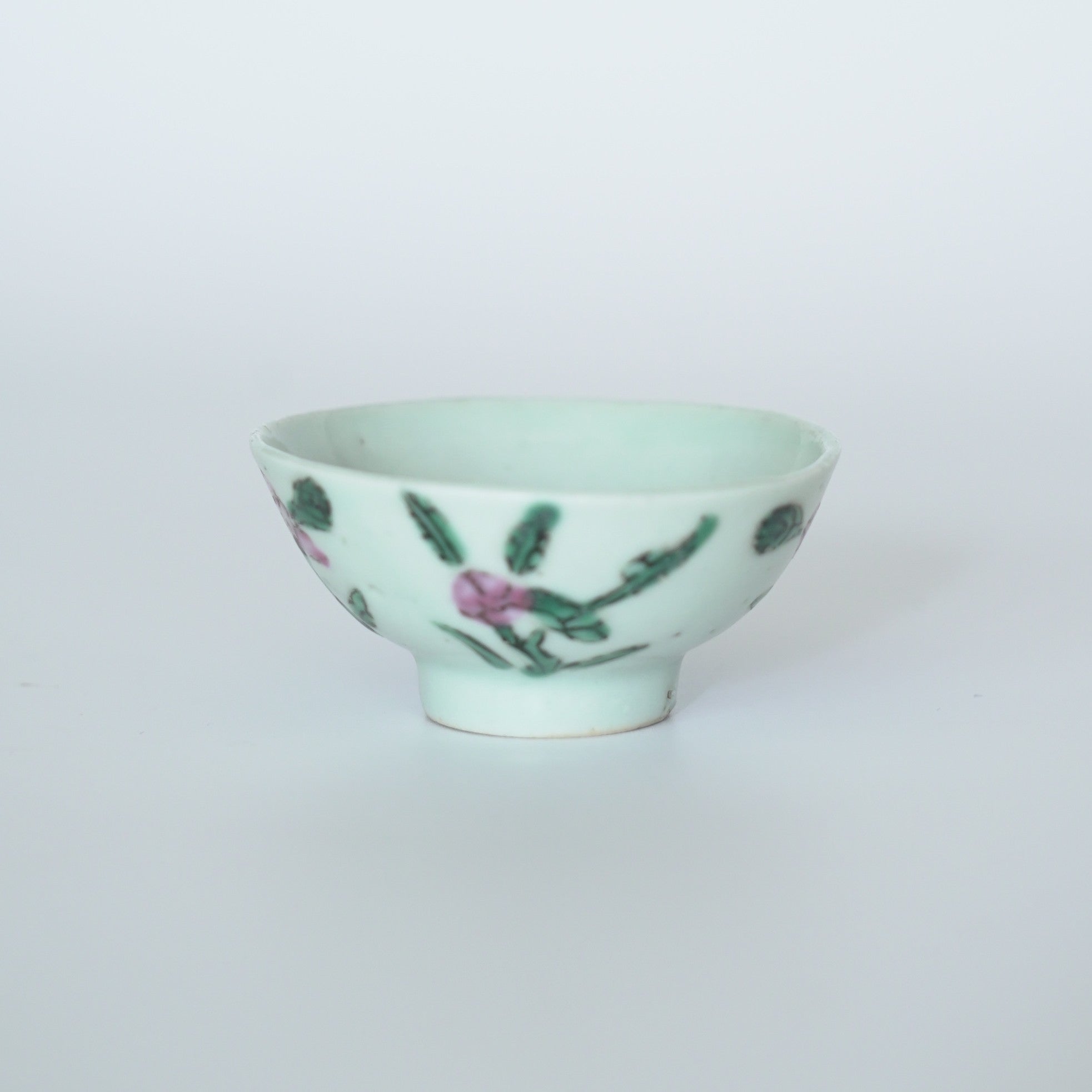 粉彩四季花文茶杯④