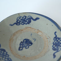 青花中国結文小皿③