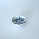 青花山水人物文豆皿