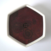 白土貫入六角茶船